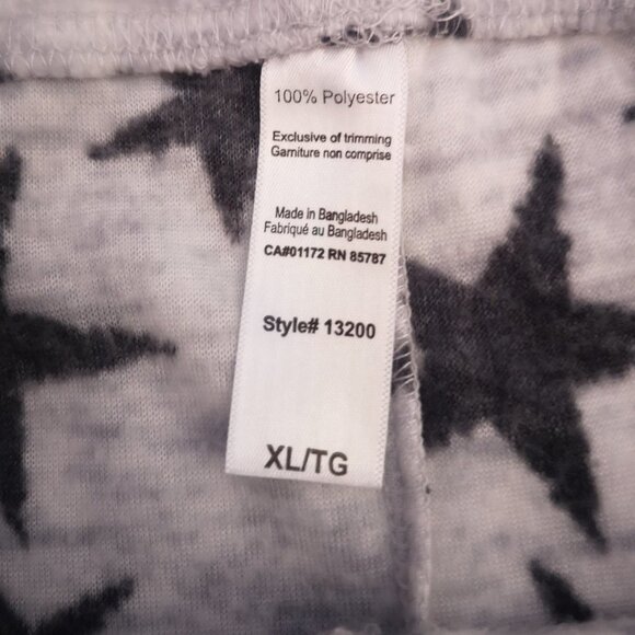Charmour Ladies Size XL Light Grey with Dark Grey Stars 2 Piece PJ's - Picture 9 of 13